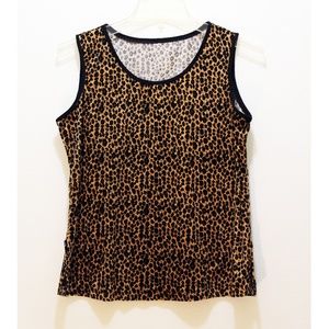 Leopardskin Velveteen Tank Top